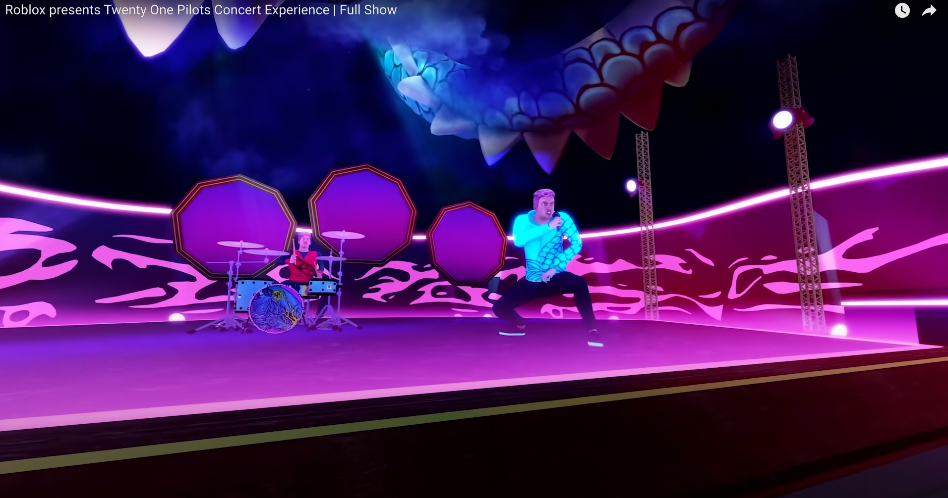 American band Twenty One Pilots staged a full virtual concert on Roblox. 